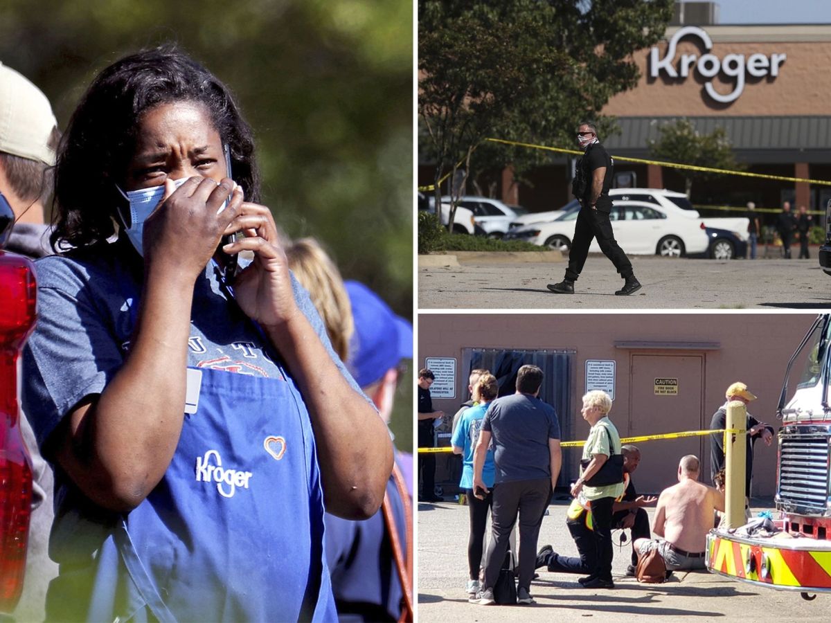 Police say two people were killed and 12 others were injured in a shooting at a Kroger grocery store in Tennessee